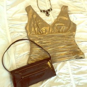 Gold lame’ top
